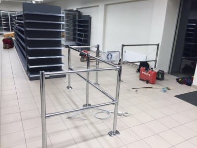 Delivery of new store equipment - store shelves - Top store, Viesturu prospekts 4