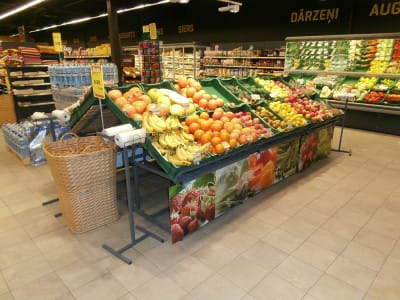 Fruit and vegetable shelves - TOP store in Salacgriva
