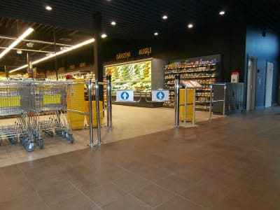 Entrance gate in the store - TOP store in Salacgriva