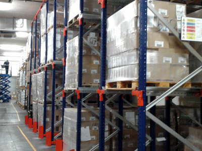 Drive-in warehouse shelving system for pallets - VVN.LV. 3