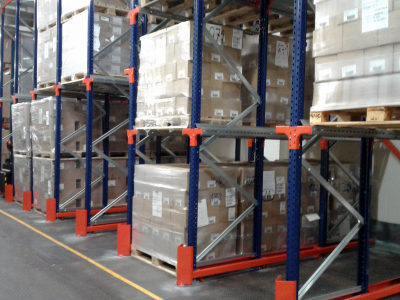 Drive-in warehouse shelving system for pallets - VVN.LV. 4