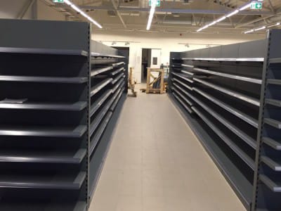 Delivery and installation of new store shelves - VVN.LV