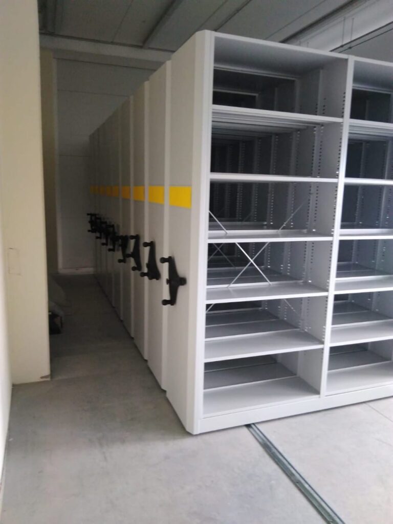 In August 2020, SIA "Viss veikaliem un warehouse" delivered and installed mobile archive shelves in Estonia." 11