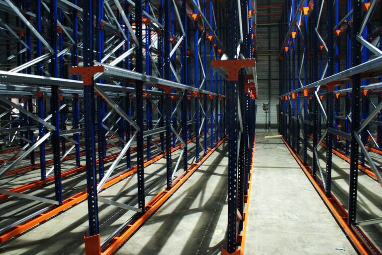 Drive-in warehouse shelving system for pallets - VVN.LV. 2