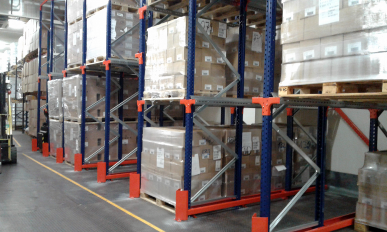 Drive-in warehouse shelving system for pallets - VVN.LV. 4