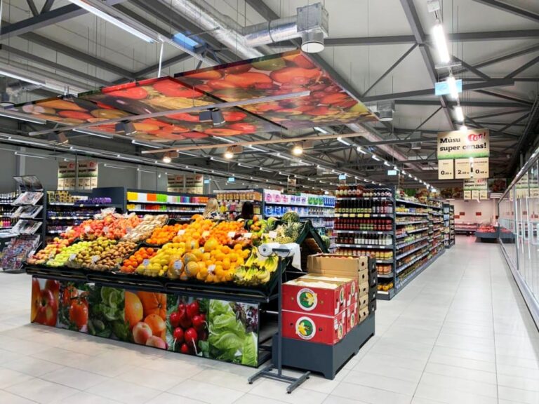 Shop shelving systems in store Top