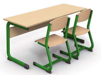 DOUBLE SCHOOL DESKS